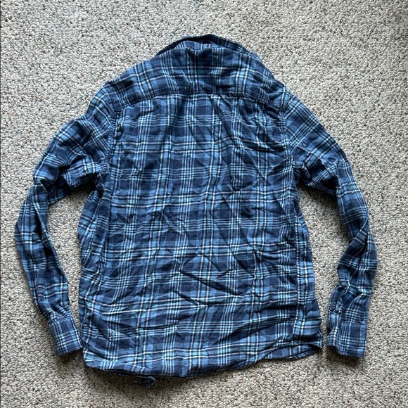 American Eagle Outfitters Blue Plaid Button Down Shirt - Picture 4 of 4